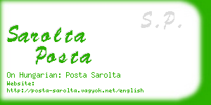 sarolta posta business card